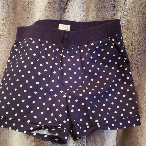 Girls navy whit polka dot shorts CP 14 - Picture 1 of 6